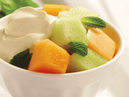 Minty Melon with Ginger Yogurt