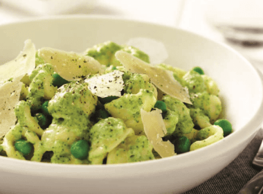 Orechiette with Creamy Basil and Broccoli Sauce